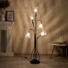 Торшер "Колокольчик" 5хE27 15Вт черный 51х28х160 см 9403633