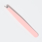 Пинцет скошенный, широкий, 9.5 см, розовый - Фото 4