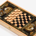 Нарды деревянные большие, настольная игра "Лев и тигр", 40 х 40 см, с шашками 9452039