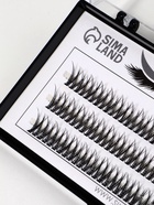 Набор накладных ресниц «Ласточкин хвост», пучки, 10 мм, толщина 0.1 мм, изгиб С, 12 D - Фото 3