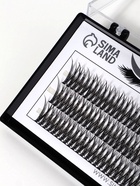 Набор накладных ресниц «Ласточкин хвост», пучки, 14 мм, толщина 0.1 мм, изгиб С, 12 D - Фото 3