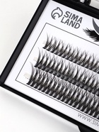 Набор накладных ресниц «Ласточкин хвост», пучки, 10, 12, 14 мм, толщина 0.1 мм, изгиб D, 12 D - Фото 3