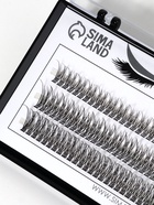 Набор накладных ресниц «Ласточкин хвост», пучки, 10, 12, 14 мм, толщина 0.07 мм, изгиб D, 12 D - Фото 3