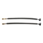 Подводка гибкая для смесителя ZEIN, фибро-нейлон, 1/2", М10, 30 см, набор 2 шт, черная 9103409 - фото 10205936