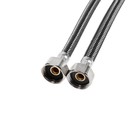 Подводка гибкая для смесителя ZEIN, фибро-нейлон, 1/2", М10, 30 см, набор 2 шт, черная 9103409 - фото 10205938