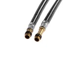 Подводка гибкая для смесителя ZEIN,фибро-нейлон, 1/2", М10, 40 см, набор 2 шт, черная 9103410 - фото 16445210