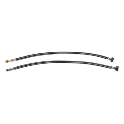 Подводка гибкая для смесителя ZEIN, фибро-нейлон, 1/2", М10, 50 см, набор 2 шт., черная