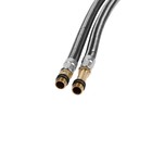 Подводка гибкая для смесителя ZEIN, фибро-нейлон, 1/2", М10, 80 см, набор 2 шт., черная - Фото 5