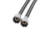 Подводка гибкая для смесителя ZEIN, фибро-нейлон, 1/2", М10, 80 см, набор 2 шт., черная - Фото 6