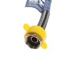 Подводка гибкая для воды ZEIN, фибро-нейлон, 1/2", гайка-штуцер, 100 см, черная 9103424