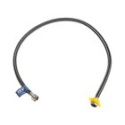 Подводка гибкая для воды ZEIN, фибр-онейлон, 1/2", гайка-гайка, 100 см, черная - фото 25525206