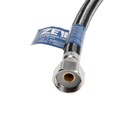 Подводка гибкая для воды ZEIN, фибр-онейлон, 1/2", гайка-гайка, 100 см, черная - фото 25525207