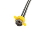 Подводка гибкая для воды ZEIN, фибр-онейлон, 1/2", гайка-гайка, 100 см, черная - фото 25525208