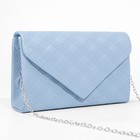 Сумка-клатч на клапане, цвет голубой - фото 21982615
