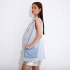 Сумка-клатч на клапане, цвет голубой - фото 21982619