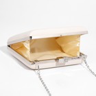 Сумка-клатч на фермуаре, цвет бежевый - фото 25474613