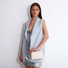 Сумка-клатч на фермуаре, цвет бежевый - фото 25474614