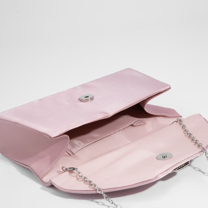 Сумка-клатч на магните, цвет розовый - фото 1887014593