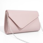 Сумка-клатч на клапане, цвет бежево-розовый - фото 21982748