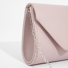 Сумка-клатч на клапане, цвет бежево-розовый - фото 21982750