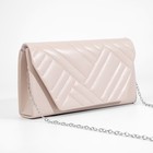 Сумка-клатч на клапане, цвет бежевый - фото 21982797