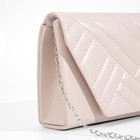 Сумка-клатч на клапане, цвет бежевый - фото 21982799