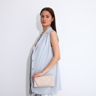 Сумка-клатч на клапане, цвет бежевый - фото 21982801