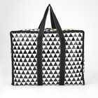 Сумка хозяйственная на молнии, 19 л, цвет чёрный/белый - фото 23604853