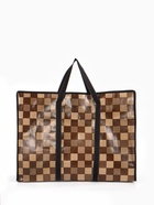 Сумка хозяйственная на молнии, 54 л, 60×20×45 см, коричневая/бежевая - Фото 2