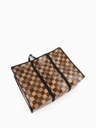 Сумка хозяйственная на молнии, 54 л, 60×20×45 см, коричневая/бежевая - Фото 4