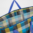 Сумка хозяйственная на молнии, 96 л, цвет синий/чёрный - Фото 3
