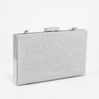 Сумка-клатч на фермуаре, цвет серебряный - Фото 2