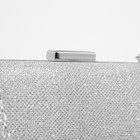 Сумка-клатч на фермуаре, цвет серебряный - Фото 4