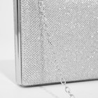 Сумка-клатч на фермуаре, цвет серебряный - Фото 5