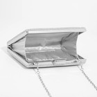 Сумка-клатч на фермуаре, цвет серебряный - Фото 6