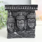 Сувенир полистоун подсвечник на 3 свечи "Три будды" 15,5х6х16,5 см - фото 296527228