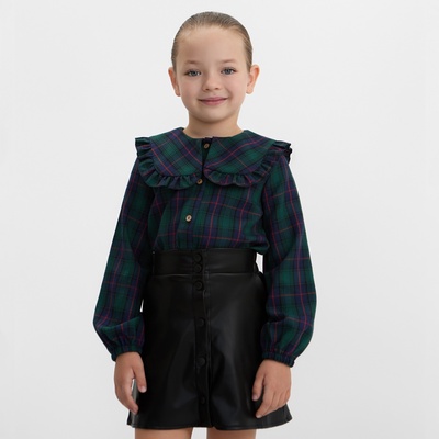 Рубашка для девочки KAFTAN «Клетка», размер 36 (134-140 см)