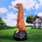 Садовая фигура из полистоуна «Большой сурикат на камне», 60×24×22 см - Фото 12