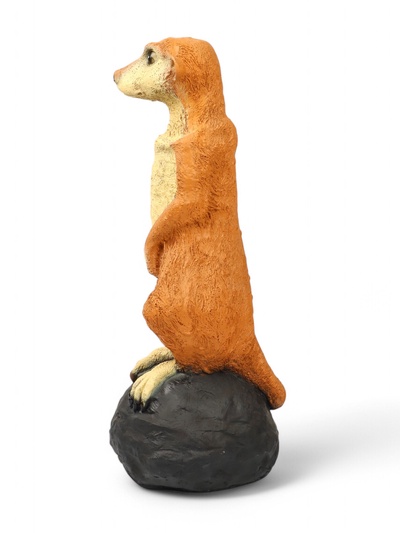 Садовая фигура из полистоуна «Большой сурикат на камне», 60×24×22 см