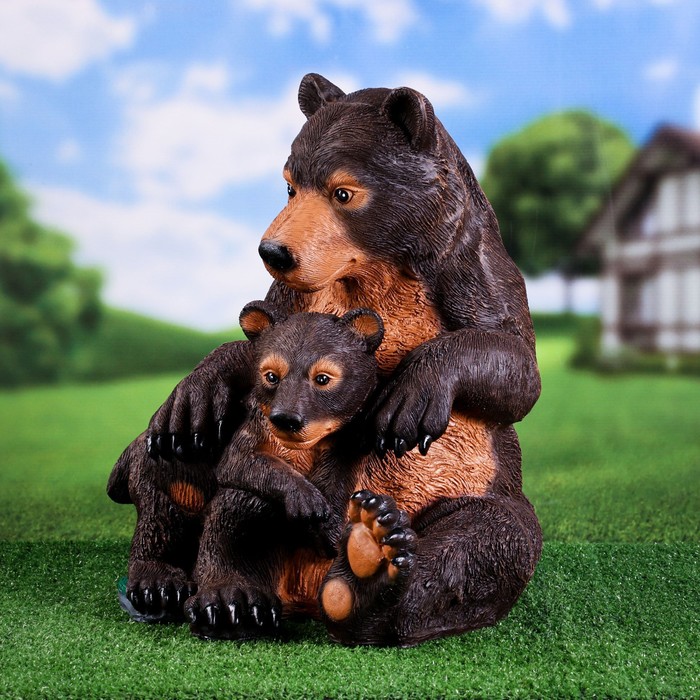 Садовая фигура "Два медведя" 41х40х45см - Фото 1