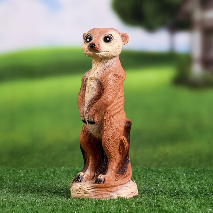 Садовая фигура из полистоуна «Сурикат маленький», 22×8×8 см - Фото 1
