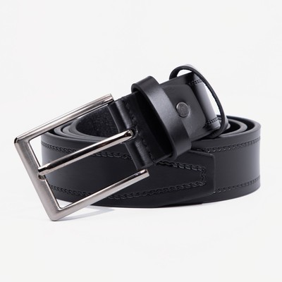 Ремень мужской «Великан», ширина 4 см, винт, пряжка металл, цвет чёрный