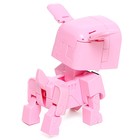 Робот-часы «Щенок», трансформируется в будильник, работает от батареек, цвет розовый - Фото 4