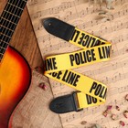 Ремень для гитары Police, 60-117 х 5 см, желтый - фото 4065773