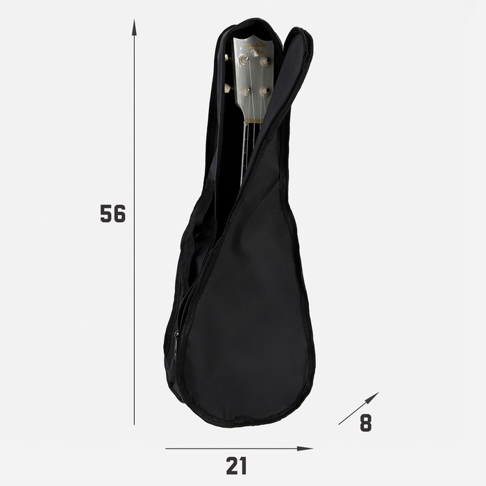 Чехол для укулеле сопрано, черный, 59 х 21 см - Фото 1