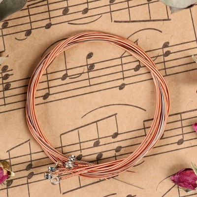 Струны для акустической гитары Music Life 6 шт., медная оплетка