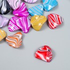 Бусины для творчества пластик "Лепестки красочные разводы" набор 20 гр 0,5х2,4х2,4 см - фото 21983993