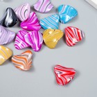 Бусины для творчества пластик "Лепестки красочные разводы" набор 20 гр 0,5х2,4х2,4 см - фото 21983994