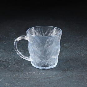 Кружка стеклянная Доляна «Айс», 250 мл, цвет прозрачный
