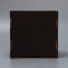 Коробка подарочная сборная с окном, упаковка, «Черный», 16×8×16 см 9381892